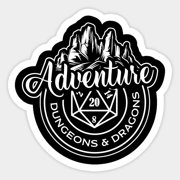 DnD Design Adventure Sticker by OfficialTeeDreams